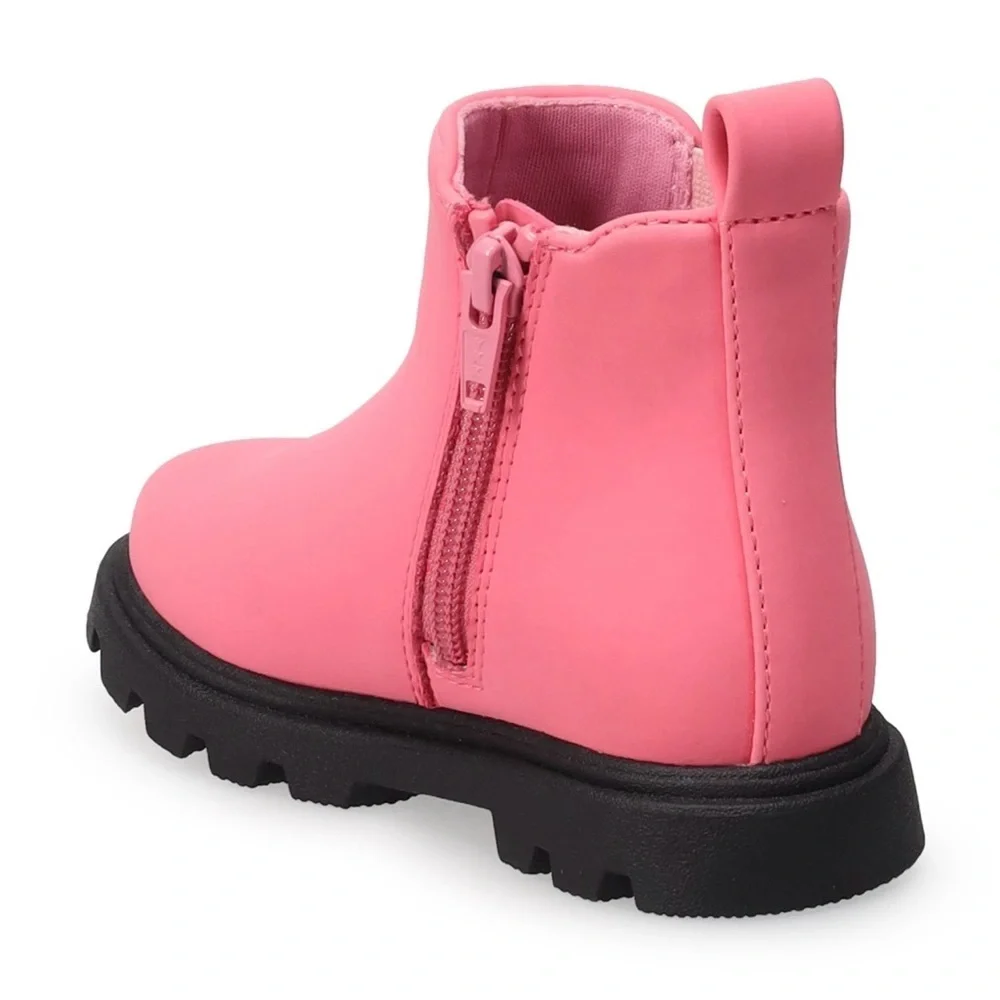 Jumping Beans Girl’s Pink Star-Panel Chelsea Boot Size 8